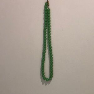 Jade glass bead necklace